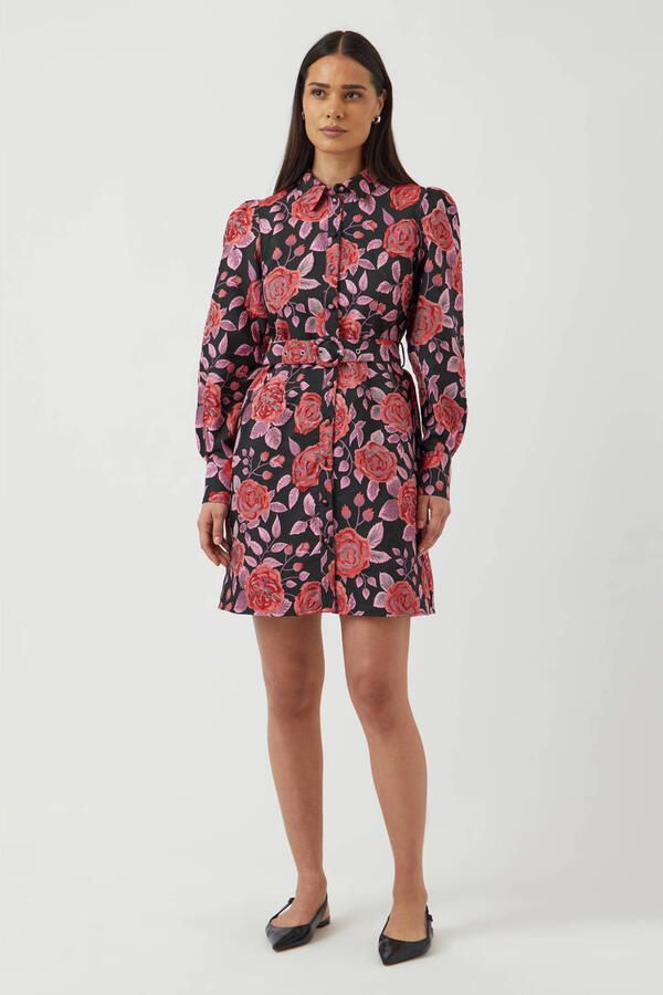 Y.A.S. Dames Jurken Yaskari Ls Jacquard Dress Multi - Foto 5