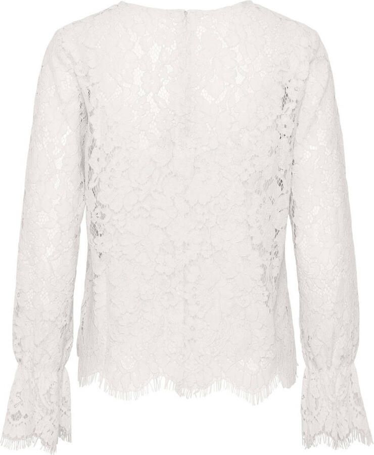 Y.A.S. Dames Tops & T-shirts Yasperla Ls Lace Top S. Noos Ecru - Foto 7