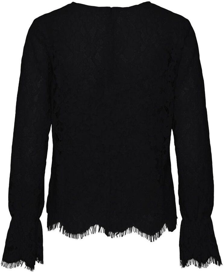 Y.A.S. Dames Tops & T-shirts Yasperla Ls Lace Top Zwart - Foto 7