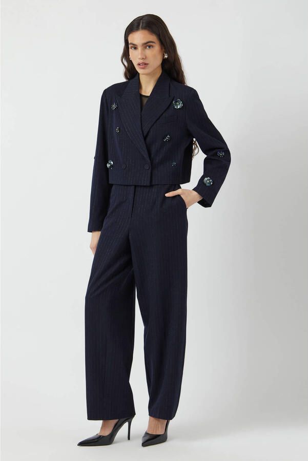 Y.A.S. Dames Blazers Yasmidnight Ls Short Blazer S. Donkerblauw - Foto 6