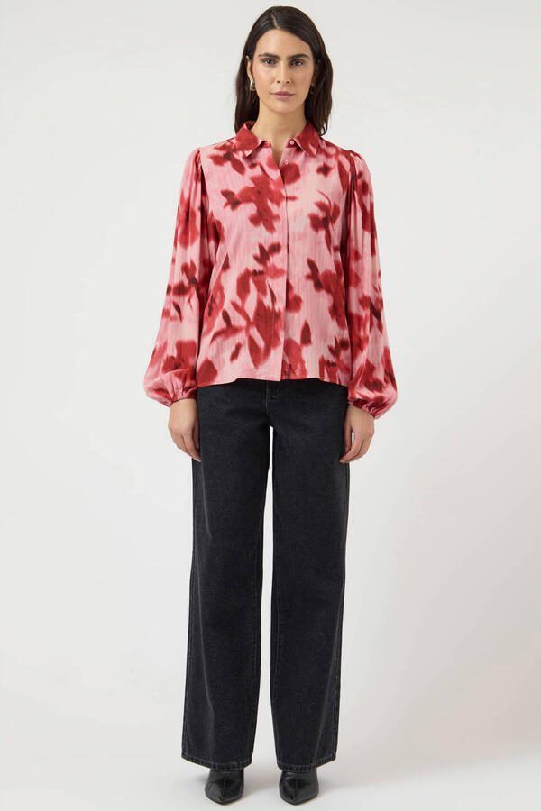 YAS regular fit overhemdblouse van zuivere viscose model 'Asina' - Foto 3