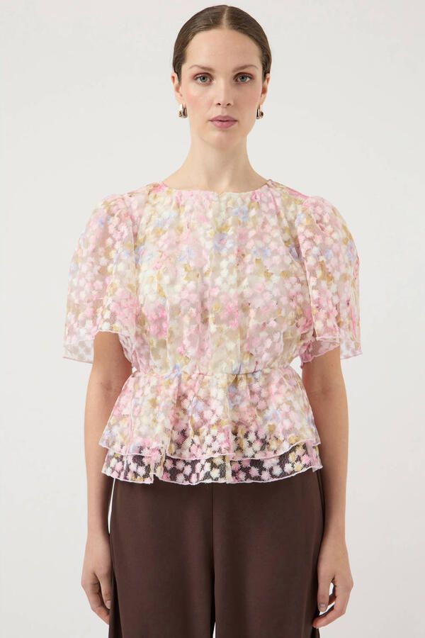 Y.A.S. YAS Dames Tops & T-shirts Yasleanna Ss Top New S. Roze - Foto 5
