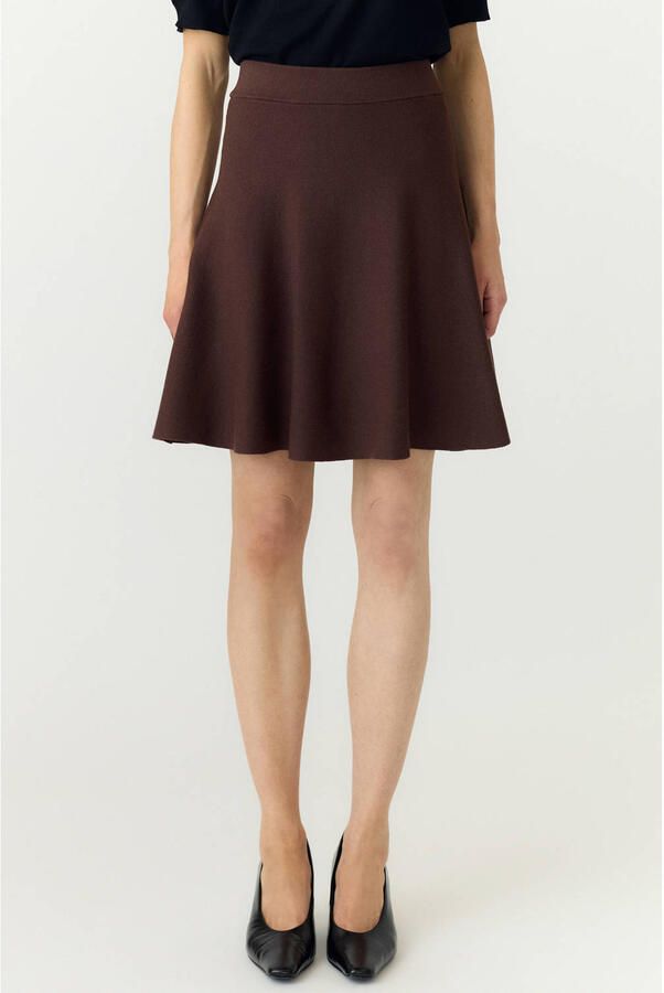 Y.A.S. YAS Dames Rokken Yasfonny Hw Knit Skirt S. Bruin - Foto 7