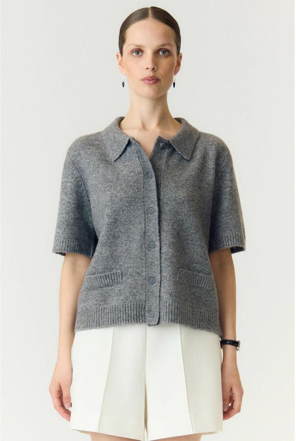 Y.A.S. YAS Dames Truien & Vesten Yasfrilo Ss Knit Cardigan Grijs - Foto 5