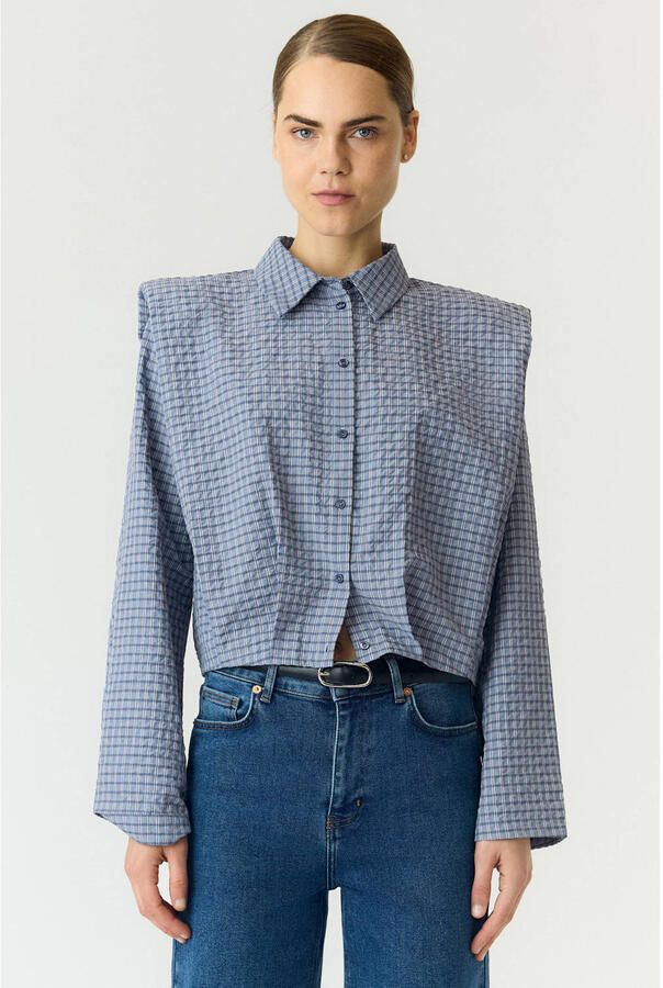 Y.A.S. YAS Dames Blouses Yasgilla Ls Shirt Story Blauw - Foto 5