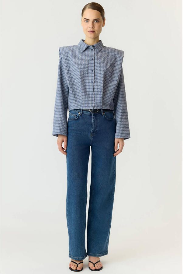 Y.A.S. YAS Dames Blouses Yasgilla Ls Shirt Story Blauw - Foto 7