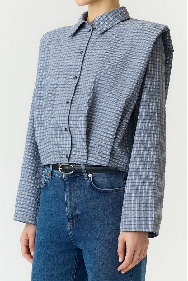 Y.A.S. YAS Dames Blouses Yasgilla Ls Shirt Story Blauw - Foto 6