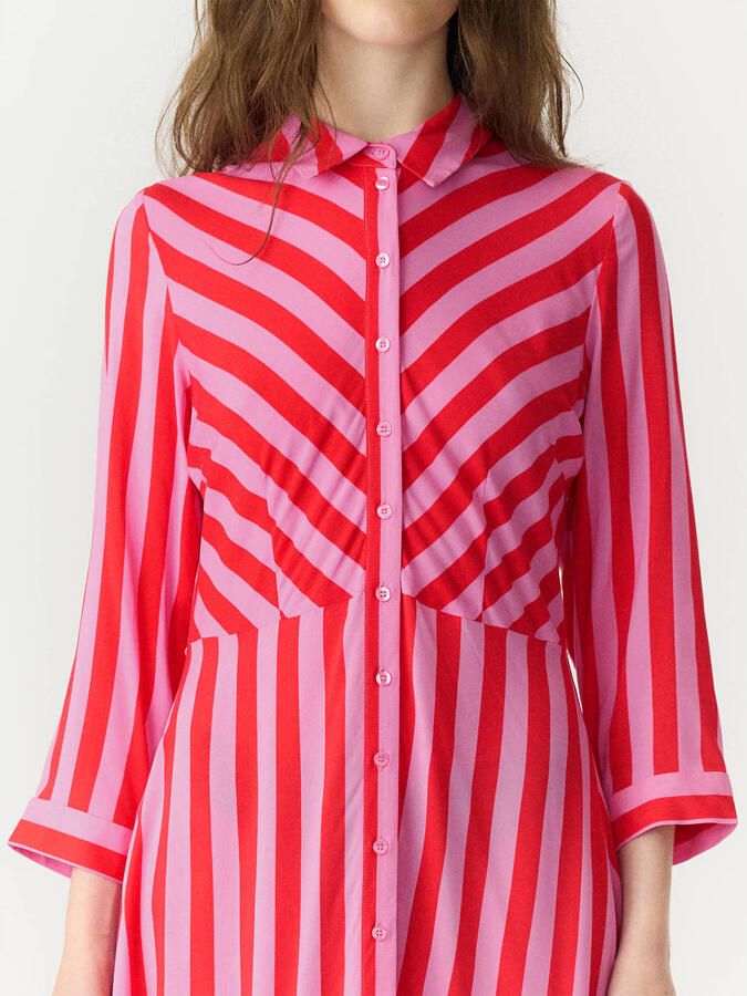 Y.A.S Jurk met overhemdkraag YASSAVANNA LONG SHIRT DRESS - Foto 2