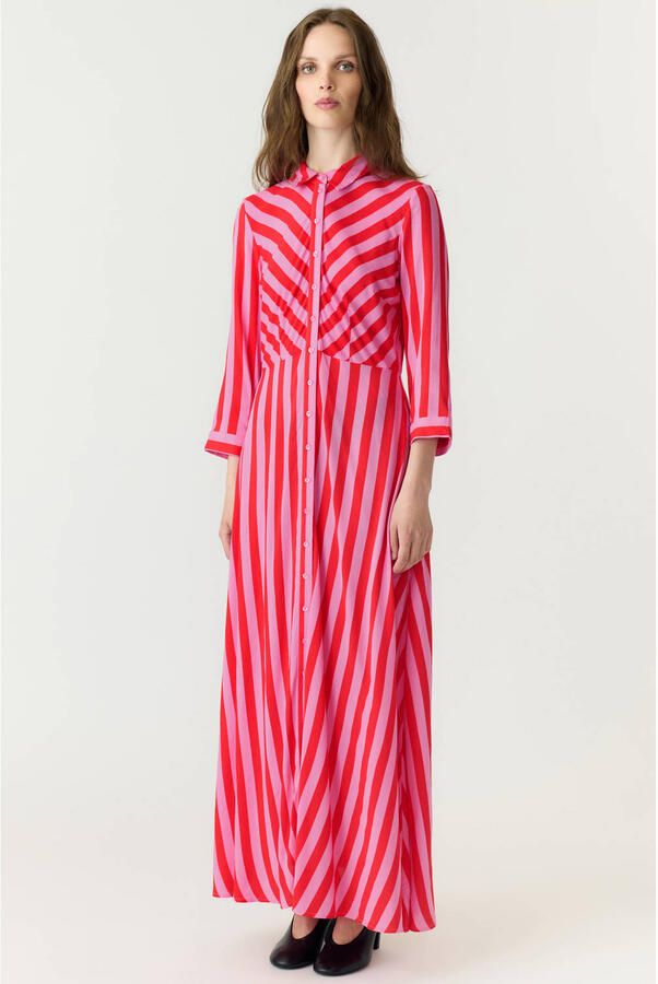 Y.A.S Jurk met overhemdkraag YASSAVANNA LONG SHIRT DRESS - Foto 4