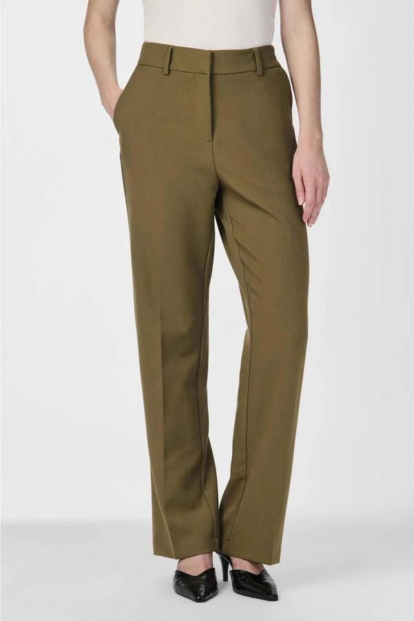 Y.A.S Groene Elegante Hoge Taille Broek Green Dames - Foto 5