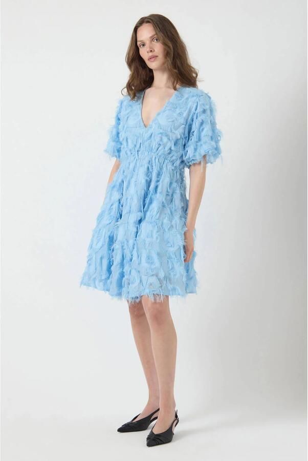 YAS Knielange cocktailjurk met V-hals model 'PAZYLLA' - Foto 5