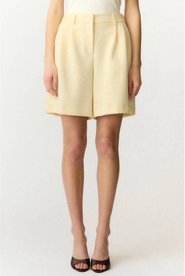Y.A.S. YAS Dames Broeken Yaslikka Mw Shorts S Creme - Foto 6