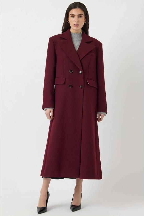 Y.A.S. YAS Dames Jassen Yasroyla Ls Long Coat Bordeaux