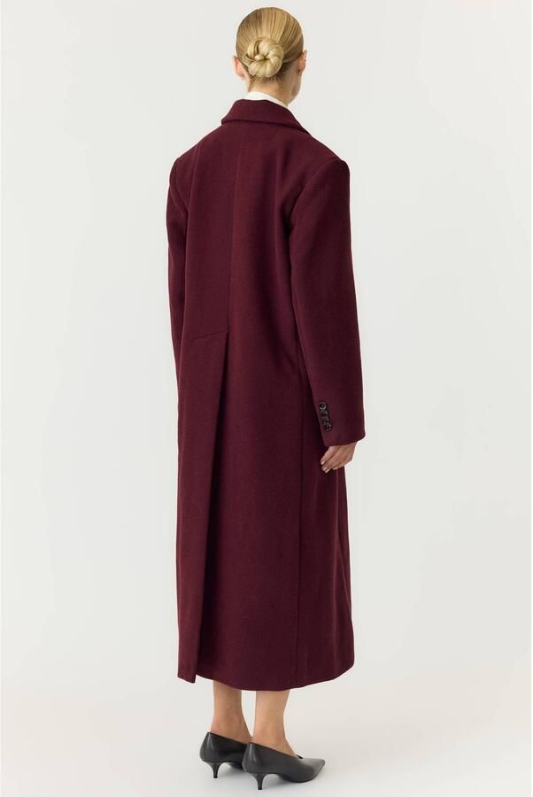 Y.A.S. YAS Dames Jassen Yasroyla Ls Long Coat Bordeaux - Foto 7