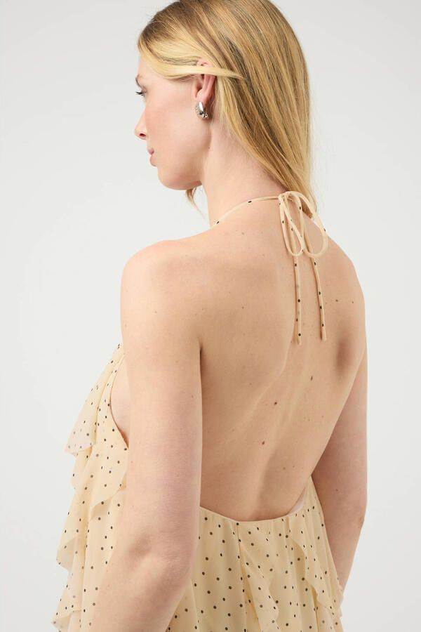 Y.A.S. YAS Dames Jurken Yasfinillo Halterneck Long Geel - Foto 7