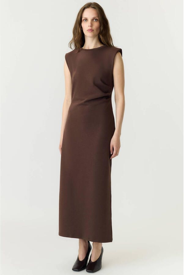 Y.A.S. YAS Dames Jurken Yaspina Sl Long Dress Bruin - Foto 5