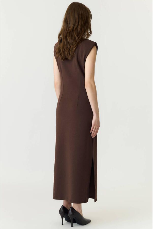 Y.A.S. YAS Dames Jurken Yaspina Sl Long Dress Bruin - Foto 6