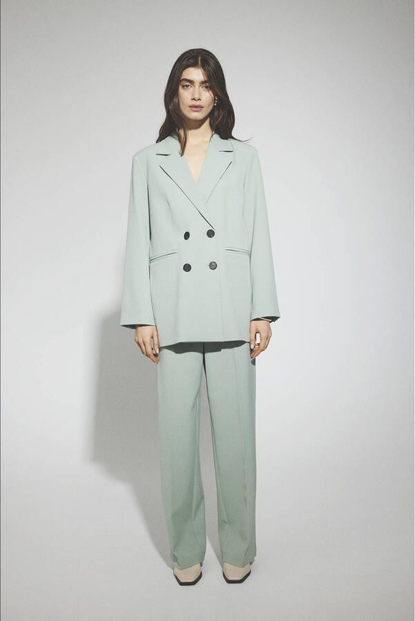 Y.A.S Mantel YAS Noos Likka Oversized Blazer Iceberg Green - Foto 3