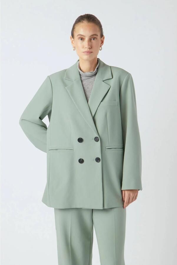 YAS oversized blazer mintgroen - Foto 2