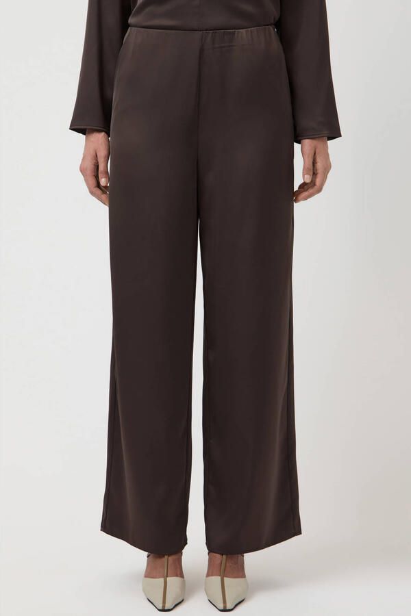 YAS regular fit casual broek bruin