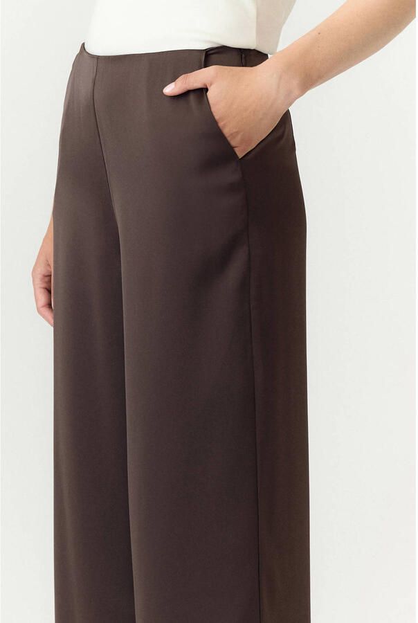 YAS regular fit casual broek bruin - Foto 2