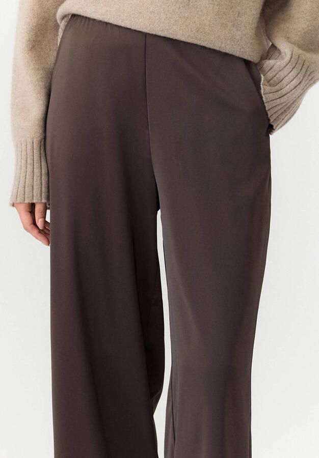 Y.A.S. YAS Dames Broeken Yaspella Hw Wide Pants Bruin - Foto 5