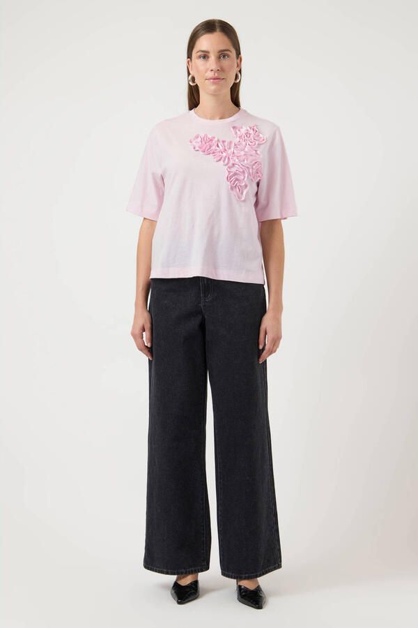 Y.A.S. YAS Dames Tops & T-shirts Yasvisely Ss Tee Lichtroze - Foto 5