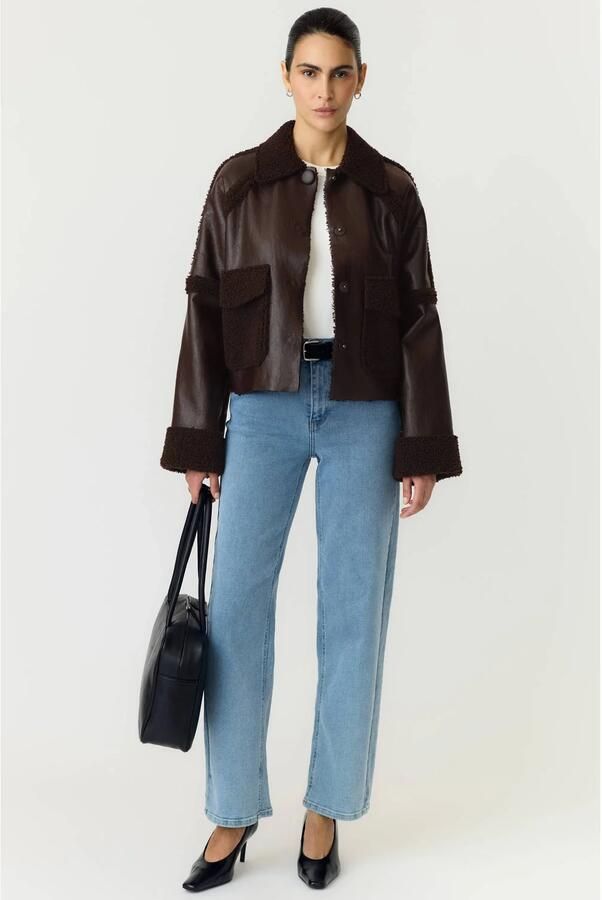 Y.A.S. YAS Dames Jassen Yasfilia Ls Jacket Bruin - Foto 3