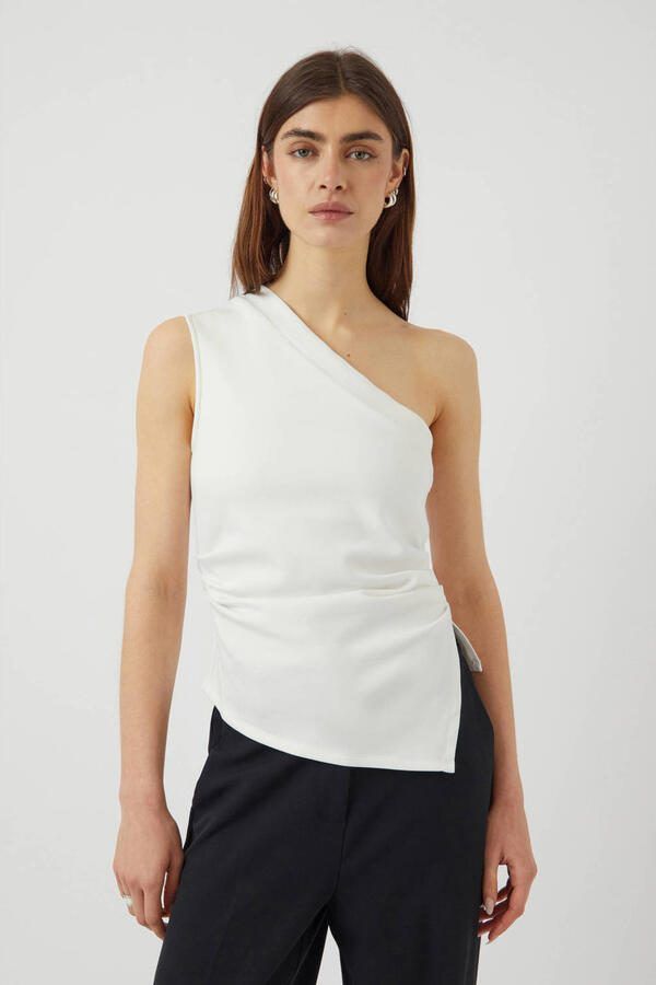 Y.A.S. YAS Dames Tops & T-shirts Yasvenice One Shoulder Top Wit - Foto 6