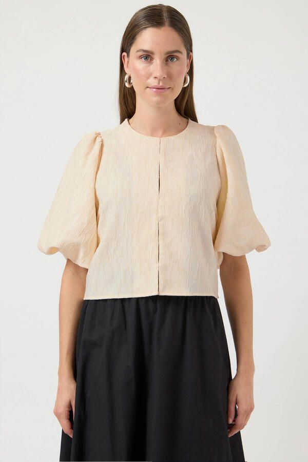 Y.A.S. YAS Dames Blouses Yasminu 2 4 Short Top Creme - Foto 5