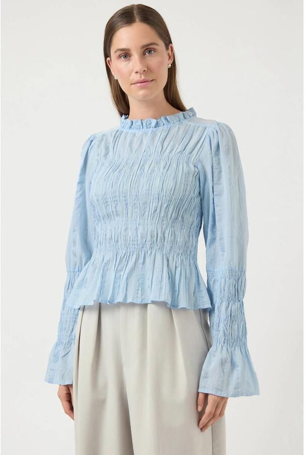 YAS Blouse in getailleerd model met smokdetails model 'RAVA' - Foto 5