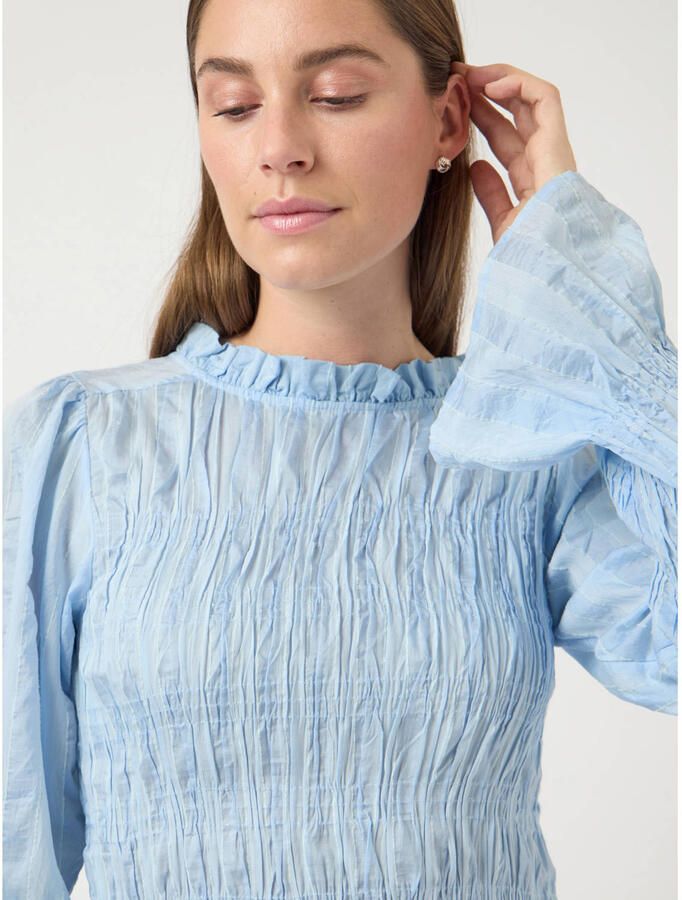 YAS Blouse in getailleerd model met smokdetails model 'RAVA' - Foto 7