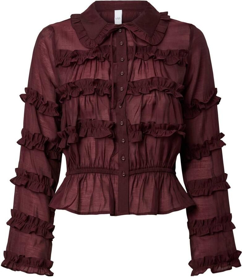 Y.A.S. YAS Dames Blouses Yasmalva Ls Shirt Bordeaux