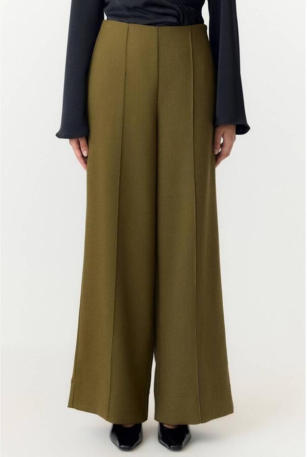 Y.A.S. YAS Dames Broeken Yascomira Hmw Pant S. Groen