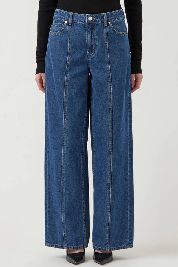 YAS wide fit jeans met siernaden model 'Elsie'