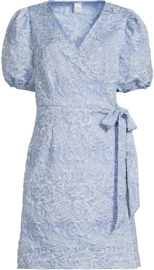 Y.A.S. YAS Dames Jurken Yascaro Ss Wrap Dress Lichtblauw - Foto 5