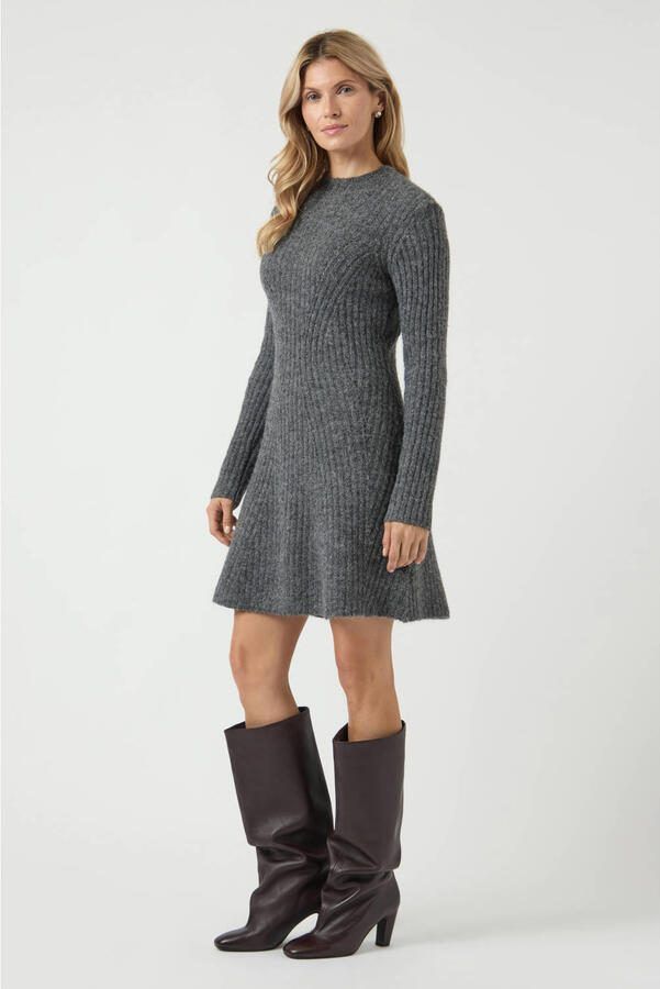 Y.A.S. YAS Dames Jurken Yasdolly Ls Knit Dress S. Grijs - Foto 5