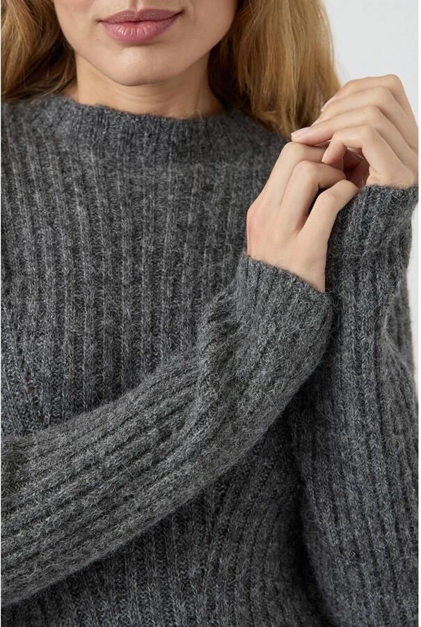 Y.A.S. YAS Dames Jurken Yasdolly Ls Knit Dress S. Grijs - Foto 6