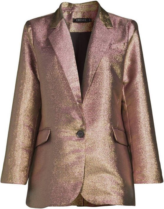 Ydence metallic oversized blazer Paige goud roze