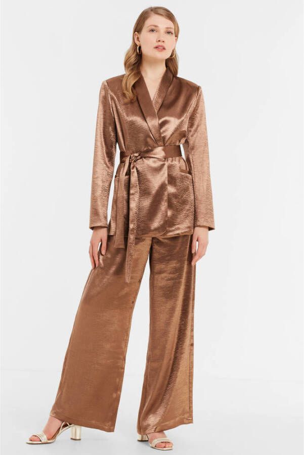 Ydence straight fit pantalon Alicia beige