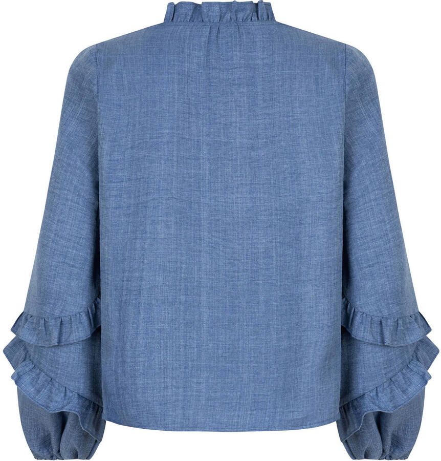 YDENCE Dames Blouses Blouse Jacky Blauw - Foto 6