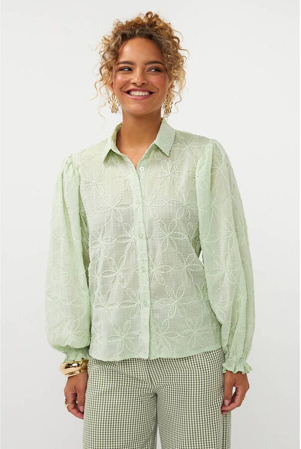 YDENCE Dames Blouses Blouse Isamae Mint - Foto 5