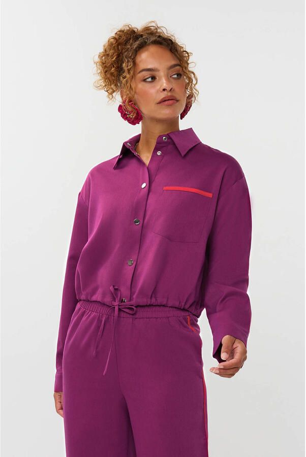 YDENCE Dames Blouses Blouse Kess Paars - Foto 7