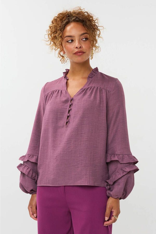 YDENCE Dames Blouses Blouse Jacky Paars - Foto 7
