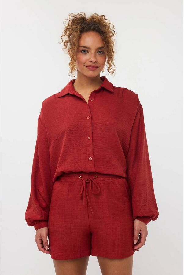 YDENCE Dames Blouses Blouse Fenna Rood - Foto 6