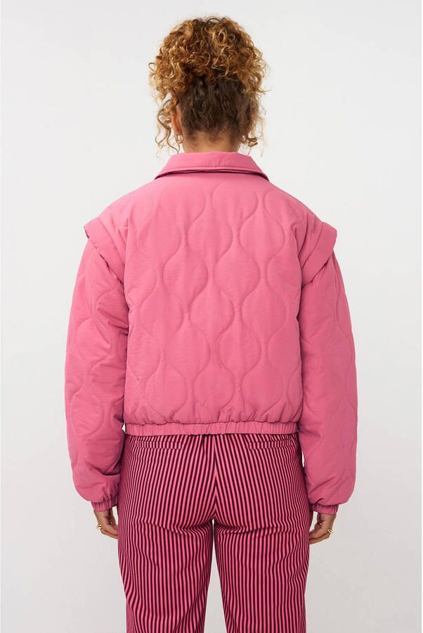 Ydence bomberjack quilted roze - Foto 3