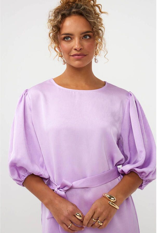YDENCE Dames Jurken Dress Nienke Lila - Foto 5