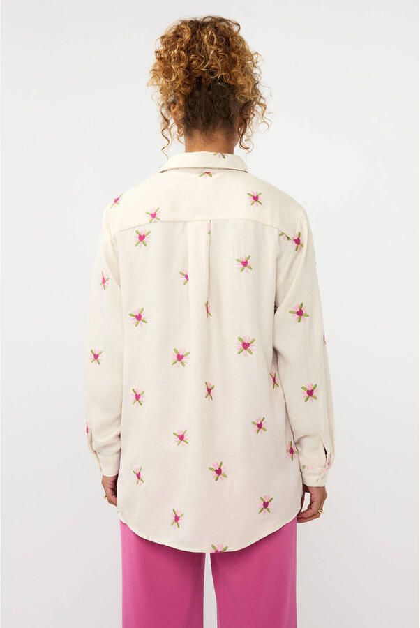 Ydence gebloemde blouse ecru - Foto 2