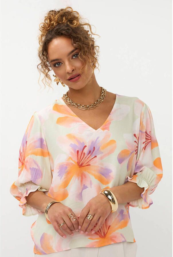 Ydence gebloemde blousetop multi - Foto 3