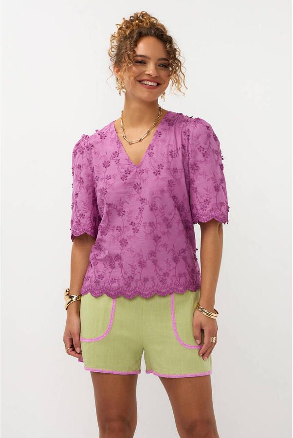 YDENCE Dames Tops & T-shirts Top Florence Lila - Foto 5
